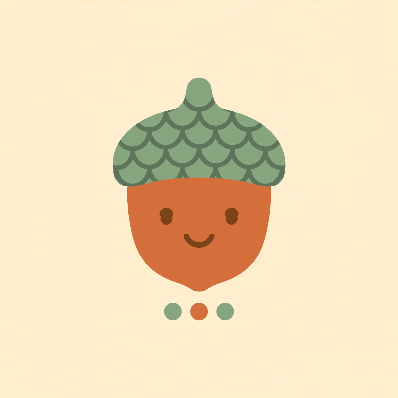 Dirt & Digits logo — a smiling acorn
